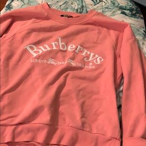 Coral Burberry pull over